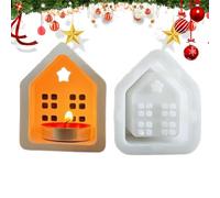 Sirseon Stampi in silicone per fai da te,Stampo in silicone per casa artigianale - Stampo per candela piccola a forma di casa, stampi in silicone | Stampi in resina di gesso a rilascio rapido,