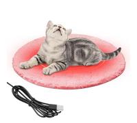 Sirseon Tappetino riscaldante per Gatti | Tappetino riscaldante Elettrico da 15,7 Pollici,Coperta riscaldata con Cavo Resistente alla masticazione, Facile da Pulire, con Fondo Antiscivolo, per Cani
