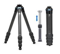 SIRUI 152cm Treppiede da Viaggio AM-284, Compatto Treppiede Fotocamera con Tubo di Prolunga SL-200, Cavalletto Fotografico Carbonio con Gambe a 4 Sezioni per Videocamera, DSLR, Carico Massimo 15KG
