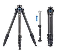 SIRUI 159cm Treppiede Fotocamera da Viaggio AM-225, Portatile Treppiede Carbonio Fibra con Tubo di Prolunga SL-100, Cavalletto Fotografico con Colonna Centrale in Carbonio, Carico Massimo 6KG