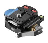 SIRUI Piastra Sgancio Rapido con Base di Serraggio, Quick Release Plate Clamp con Adattatore Vite da 3/8"-16 a 1/4"-20, Piastra di Rilascio Rapido per Fotocamera DSLR Treppiede Monopiede, QC-55