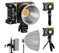 SIRUI C150X COB Video Light, 150W Luce Video Bicolore 2800K-6500K, 5310 lux@1m, Ricarica Rapida Type-C PD, App Bluetooth Controllo, con Adattatore Bowens, Riflettore Illuminazione, C150X-COMBO-AM