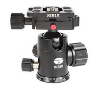 SIRUI G-10X - Testina per treppiedi in alluminio, altezza 88 mm, peso 0,3 kg, portata 18 kg, con base intercambiabile, colore: Nero