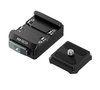 SIRUI Kit Piastra a Sgancio Rapido, 38mm Adattatore per Montaggio su Telecamera con Interruttore Rapido con Fori Filettati da 1/4"-20 e 3/8"-16, Piastre di Base per Treppiede e Monopiede, AM-QC01
