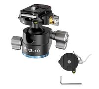 SIRUI KS-10 Testa a Sfera per Treppiede, Testa a Sfera a Basso Profilo da 29mm, Testa Panoramica a 360° in Alluminio per Fotocamera DSLR, Videocamera, Treppiede, Monopiede, Carico Massimo 15kg