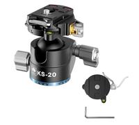 SIRUI Testa a Sfera per Treppiede, Testa a Sfera a Basso Profilo KS-20 da 33mm, Testa Panoramica a 360° in Alluminio per Fotocamera DSLR, Videocamera, Treppiede, Monopiede, Carico Massimo 18kg