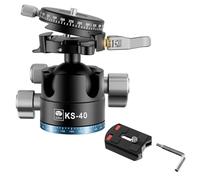 SIRUI Testa a Sfera a Basso Profilo KS-40, 40mm Testa a Sfera Doppia Panoramica a 360° in Alluminio per Fotocamera, Videocamera, Professionale Testa per Treppiede, Monopiede, Carico Massimo 25kg