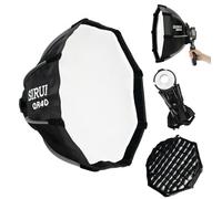 SIRUI Mini Softbox pieghevole a montaggio rapido, 40 cm, a sgancio rapido con griglia diffusore, cattivo per illuminazione continua video, compatibile con serie C150X, QR40