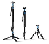 SIRUI Monopiede in alluminio con piedini, monopiede professionale da 192,5 cm per fotocamere, monopiede compatto da viaggio con piastra a sgancio rapido, carico massimo 15 kg, compatibile con