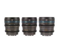 Sirui Night Walker 24+35+55mm T1.2 S35 Cine Set con custodia L-Mount Grigio metallo