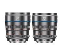 SIRUI Night Walker T1.2 Obiettivo Cine Formato S35, 16mm & 75mm Set Grandangolo a Fuoco Manuale con Ampia Apertura, per Fotocamere RF-Mount, (MS-2SR, Grigio)