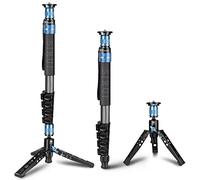 SIRUI P-325FL Monopiede in Fibra di Carbonio da 170cm con Piedini per Fotografia Reflex, Portatile Monopiede Fotografico Professionale a 5 Sezioni per Fotocamera, Videocamera, Carico Massimo 10kg