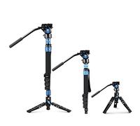 SIRUI P-325FS Monopiede in Fibra di Carbonio con Piedini per Fotocamera, Portatile Mnopiede Fotografico Professionale a 5 Sezioni con Testa Video Fluida VA-5 per Videocamera, Carico Massimo 10kg