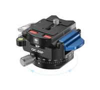 SIRUI Piastra a sgancio rapido da 55 mm con testa panoramica rotante a 360°, adattatore per montaggio fotocamera con filettatura da 1/4" e 3/8", piastra di attacco a sgancio rapido per treppiede