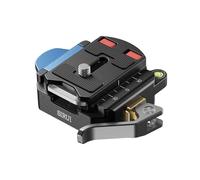 SIRUI Piastra Sgancio Rapido con Base di Serraggio, Quick Release Plate Clamp con Adattatore Vite da 3/8"-16 a 1/4"-20, Piastra di Rilascio Rapido per Fotocamera DSLR Treppiede Monopiede, QC-55