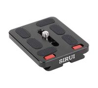 SIRUI TY-60 Piastra a sgancio rapido (alluminio, 1/4 ", 49x60mm, 39.4g, tappo scorrevole, per SIRUI e Arca-Swiss) nero