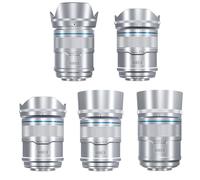 SIRUI Sniper Set Obiettivi Grandangolo Autofocus APS-C 16mm, 23mm, 33mm, 56mm, 75mm F1.2 per X-T4, X-T5, X-H1, X-H2/H2S, X-T3, X-T30, X-S10 (Attacco X, Argento)
