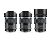 SIRUI Sniper Set Obiettivi Grandangolo Autofocus APS-C 23mm, 33mm, 56mm F1.2 per A5, A6, FX30, ZV-E10 (Attacco E, Nero)