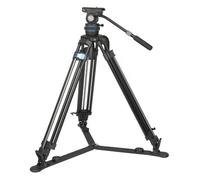 Sirui SQ75A Treppiede broadcast semi-professionale in alluminio a 1 passo + testa video fluida S5X con contrappeso e frizione / caricabile fino a 8 kg