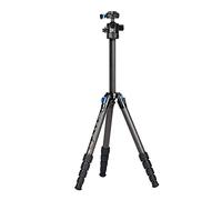 SIRUI ST-125+ST-10X Treppiede per fotocamera in carbonio impermeabile con testa a sfera, treppiede da viaggio compatto e avanzato in fibra di carbonio, colonna centrale a triangolo, 158cm, 12KG