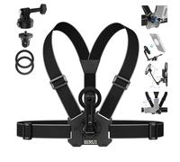 Sirui Supporto Toracico a Sgancio Rapido per Action Camera e Telefono, Cinturino Magnetico Regolabile per Fotocamera con Anelli in Metallo, Supporto per Telefono per POV, per DJI, per Gopro, AM-AC02