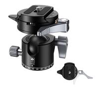 SIRUI Testa a Sfera per Treppiede a Basso Profilo con Piastra a Sgancio Rapido Tipo Arca, Supporto per Testa a Sfera Panoramico a 360° con Foro Filettato da 1/4" e 3/8" Carico Massimo 10kg, GH30