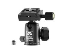 SIRUI Testa sferica in metallo rotante a 360°, piastra a sgancio rapido, carico 10 kg, treppiede 6,35 mm, monopiede, cursore, fotocamera DSLR (BG40)