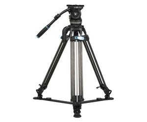 Sirui Treppiede broadcast SQ100 Carbon 1 Step + testa video fluida VHS18 con contrappeso e regolazione a frizione