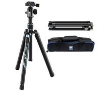 SIRUI Treppiede da viaggio in fibra di carbonio con testa a sfera a 360°, treppiede per fotocamera compatta da 152 cm con gambe pieghevoli inverse a sgancio rapido, colonna centrale reversibile