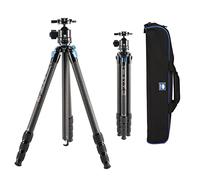 SIRUI Treppiede impermeabile in fibra di carbonio con testa a sfera in alluminio, treppiede professionale da 185,4 cm con colonna centrale triangolare per fotocamere DSLR, carico 15 kg (ST-224+ST-20)