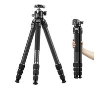 SIRUI Treppiede per Fotocamera in Fibra di Carbonio con 360° Testa a Sfera a Basso Profilo Sovradimensionata da 43 mm, 128CM Treppiede da Viaggio Professionale, Carico Massimo 20KG, AM-284S+G1