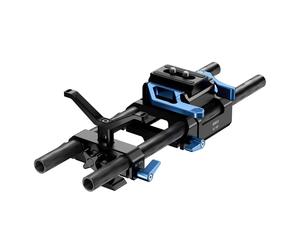 SIRUI Universal Camera 15mm Rod Rail Baseplate with Dual Carbon Fiber Rods Y-Shaped Lens Bracket Quick Release Plate for ARCA and Clamp Se