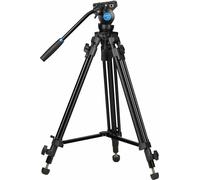 SIRUI SH05 Treppiede Video con Testa Fluida a 360°, Supporto Treppiede Leggero in Alluminio per Fotocamera Reflex, DSLR, Treppiede Cavalletto Videocamera, Altezza Massima 140cm, Carico Massimo 6kg