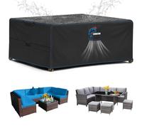 SIRUITON Copertura per mobili da giardino,180x120x74 cm,con aperture di ventilazione, impermeabile,antivento,resistente ai raggi UV,antistrappo,420D Oxford, copertura per