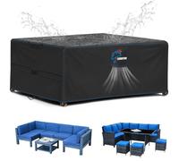 SIRUITON Copertura per mobili da giardino,con aperture di ventilazione,impermeabile,antivento,resistente ai raggi UV,antistrappo,520D Oxford,copertura per(250x160x90cm)