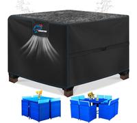 SIRUITON 120x120x74cm Panno 420D Coperture per Mobili da Giardino, Copertura della Mobilia da Giardino Impermeabile, Mobili da Giardino con Sfiato d'Aria Telo Esterno Antivento, Anti-UV, Antipolvere