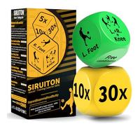 SIRUITON Dadi per allenamento calcistico (confezione da 2), divertenti e portatili, regalo per ragazzi e ragazze, adolescenti e adulti, per allenarsi a calcio, ottimo regalo per gli amanti del calcio