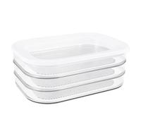 Sirxlevcy 1 con Contenitore per La Conservazione Della Carne A 3 Livelli, Coperchio Sigillato, Lavabile In Lavastoviglie, Contenitore per Frigorifero, 1,6 L, 550 Ml/Pz