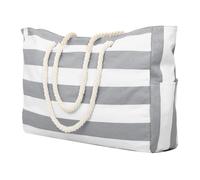 Sirxlevcy 1 PC Borsa da Spiaggia, Borsa da Nuoto Borsa da Spiaggia Impermeabile Borsa per la Spesa, Borsa A Tracolla Pieghevole Grigio