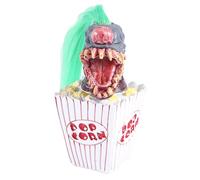 Sirxlevcy 1 PC Scultura Clown Popcorn Clown Spaventoso Testa di Clown Statua in Resina Craft Clown dallo Spazio Verde