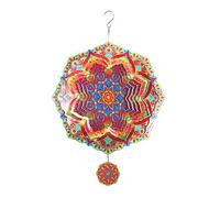 Sirxlevcy 1 Pezzo Mandala Girandola in Metallo 3D Rotante Scacciaspiriti Arte di Lusso Giardino Appeso Decorazione Esterna