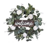 Sirxlevcy 1 Pezzo Porta Decorazione Natalizia Eucalipto Piccola Ghirlanda di Marca Famosa Porta Appesa Ghirlanda Natalizia Verde Elegante e Confortevole