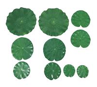 Sirxlevcy 10 Pezzi 5 Tipi Schiuma Galleggiante Artificiale Foglie di Lily Pad Fogliame Artificiale Decor Stagno per Piscina Aquarium Decor