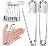 Sirxlevcy 10 Pezzi da 5 Pollici Jumbo Spilli In Acciaio Inossidabile e Resistenti Spilli da Bucato per Tappezzeria Cucito Trapuntatura