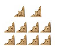 Sirxlevcy 10 Pezzi Intagliati Non Verniciati Mobili nel Legno Europei Finestra Angolo Legno Applique Onlay Legno Figurine Ornamentali