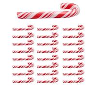 Sirxlevcy 100 Pezzi Bastoncino Natalizio Fatto Un Mano Rosso e Bianca nel Miniatura Casa delle Bambole Decorazioni per La Casa Bastoncino di nel Argilla Circa 3,2x1cm