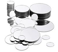 Sirxlevcy 100 Pezzi di Dimensioni Mini Specchio Rotondo Piccolo Specchio Rotondo Specchio Adesivo Specchio Rotondo Artigianale Piastrelle per Durevole Facile da Usare