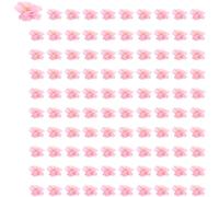 Sirxlevcy 100 Pezzi Teste di Fiori di Ciliegio Artificiali Testa Floreale di Seta Petali di Plastica Rosa Decorazioni per Fermagli per Capelli da Sposa Fasce Accessori Fai da Te