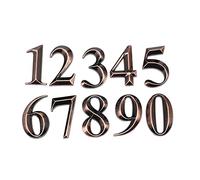 Sirxlevcy 10Pc Cifre del Cancello da 0 un 9 Targhetta Numerica Porta Casa Cassetto Segno Placcatura Hotel Casa Adesivo Indirizzo Porta Etichetta