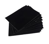 Sirxlevcy 10PCS Tessuto nel Feltro Autoadesivo, Fodera per Cassetto nel Velluto Morbido, Tessuto nel Velluto DIY per Portagioie nel Feltro per Arte e, Nero